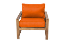 Newport Teak Outdoor Club Chair. Sunbrella Cushion.