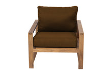 Newport Teak Outdoor Club Chair. Sunbrella Cushion.