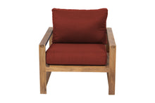 Newport Teak Outdoor Club Chair. Sunbrella Cushion.