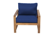 Newport Teak Outdoor Club Chair. Sunbrella Cushion.
