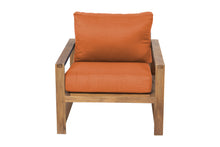 Newport Teak Outdoor Club Chair. Sunbrella Cushion.