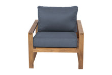 Newport Teak Outdoor Club Chair. Sunbrella Cushion.