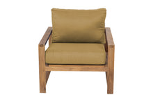 Newport Teak Outdoor Club Chair. Sunbrella Cushion.