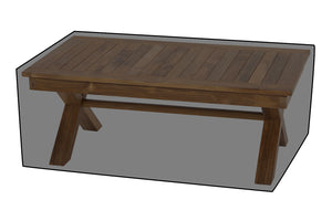 Newport 42" Teak Outdoor Coffee Table WeatherMAX Outdoor Weather Cover