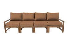 Newport Teak Outdoor Deluxe Sofa. Sunbrella Cushion.