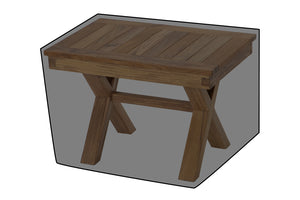 Newport 24" Teak Outdoor End Table WeatherMAX Outdoor Weather Cover
