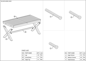 Newport 79"/102.5" Teak Outdoor Expansion Dining Table