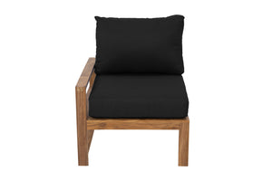 Newport Teak Outdoor Left Arm Chair. Sunbrella Cushion