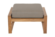 Newport Outdoor Teak Ottoman. Sunbrella Cushion.