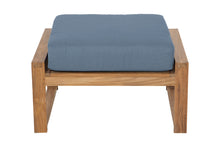 Newport Outdoor Teak Ottoman. Sunbrella Cushion.