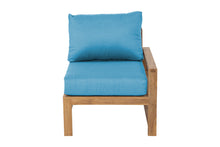 Newport Teak Outdoor Right Arm Chair. Sunbrella Cushion