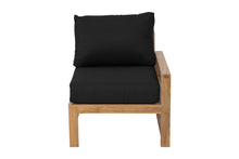 Newport Teak Outdoor Right Arm Chair. Sunbrella Cushion