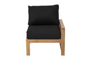 Newport Teak Outdoor Right Arm Chair. Sunbrella Cushion