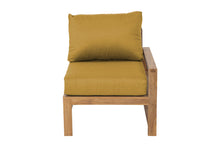 Newport Teak Outdoor Right Arm Chair. Sunbrella Cushion