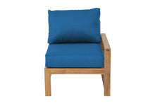 Newport Teak Outdoor Right Arm Chair. Sunbrella Cushion