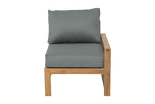 Newport Teak Outdoor Right Arm Chair. Sunbrella Cushion
