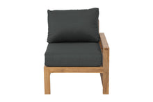 Newport Teak Outdoor Right Arm Chair. Sunbrella Cushion