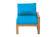 Newport Teak Outdoor Right Arm Chair. Sunbrella Cushion