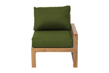 Newport Teak Outdoor Right Arm Chair. Sunbrella Cushion