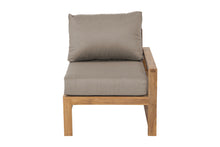 Newport Teak Outdoor Right Arm Chair. Sunbrella Cushion