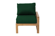 Newport Teak Outdoor Right Arm Chair. Sunbrella Cushion