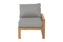 Newport Teak Outdoor Right Arm Chair. Sunbrella Cushion