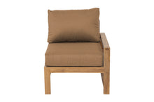 Newport Teak Outdoor Right Arm Chair. Sunbrella Cushion