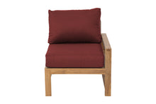 Newport Teak Outdoor Right Arm Chair. Sunbrella Cushion