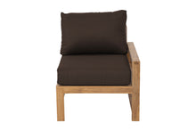 Newport Teak Outdoor Right Arm Chair. Sunbrella Cushion
