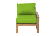 Newport Teak Outdoor Right Arm Chair. Sunbrella Cushion