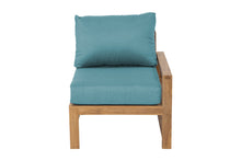 Newport Teak Outdoor Right Arm Chair. Sunbrella Cushion