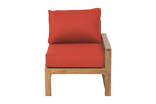 Newport Teak Outdoor Right Arm Chair. Sunbrella Cushion