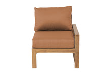 Newport Teak Outdoor Right Arm Chair. Sunbrella Cushion