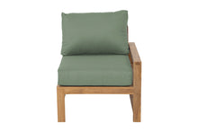 Newport Teak Outdoor Right Arm Chair. Sunbrella Cushion