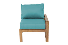 Newport Teak Outdoor Right Arm Chair. Sunbrella Cushion