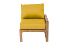 Newport Teak Outdoor Right Arm Chair. Sunbrella Cushion