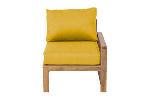 Newport Teak Outdoor Right Arm Chair. Sunbrella Cushion