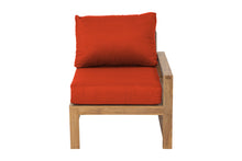 Newport Teak Outdoor Right Arm Chair. Sunbrella Cushion
