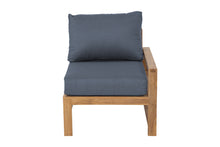 Newport Teak Outdoor Right Arm Chair. Sunbrella Cushion