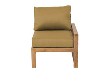Newport Teak Outdoor Right Arm Chair. Sunbrella Cushion