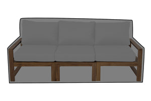 Newport Teak Outdoor Sofa WeatherMAX Outdoor Weather Cover