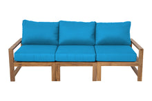 Newport Teak Outdoor Sofa. Sunbrella Cushion.