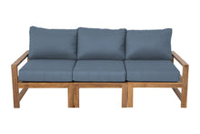Newport Teak Outdoor Sofa. Sunbrella Cushion.