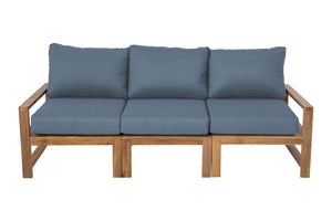 Newport Teak Outdoor Sofa. Sunbrella Cushion.