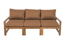 Newport Teak Outdoor Sofa. Sunbrella Cushion.
