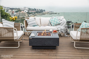 Elementi OFG103 Manhattan Concrete Outdoor Fire Table