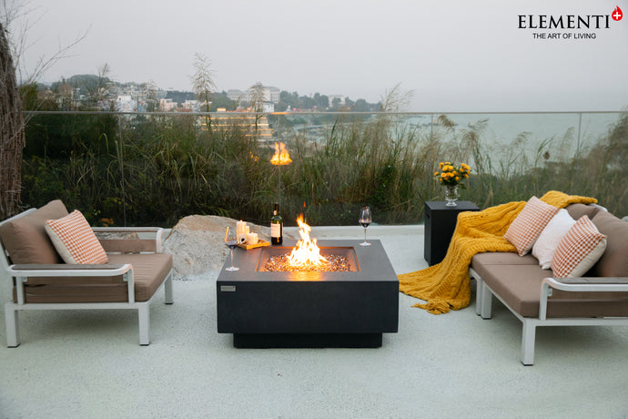 Elementi Plus OFG413DG Bergen Concrete Outdoor Fire Table