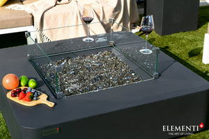 Elementi Plus OFG419DG Bergamo Concrete Outdoor Fire Table
