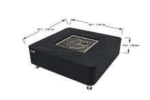 Elementi Plus OFP101BB Copenhagen Porcelain Top Outdoor Fire Table