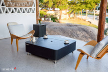 Elementi Plus OFP101BB Copenhagen Porcelain Top Outdoor Fire Table